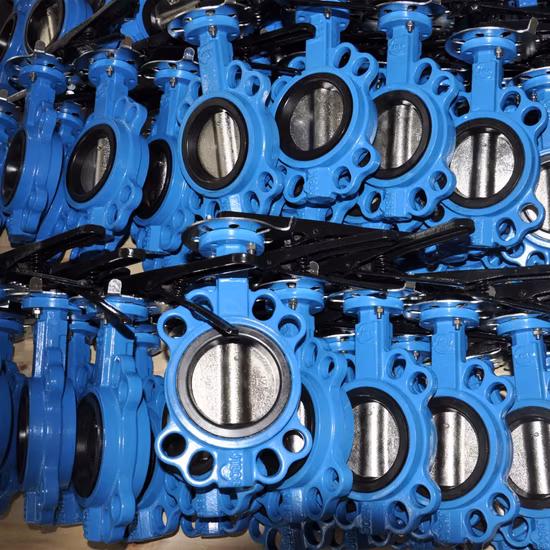 Usine industrielle OEM DN50 PN16 Di vanne papillon manuelle en acier inoxydable